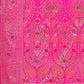 Astita Elegant Pink Banarasi Cotton Saree with Zari Leaf Motifs and Rich Pallu - Traditional Indian Saree for Festive & Wedding Wear | Swadesiicart