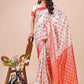 Astita Elegant Maroon Banarasi Cotton Saree with Zari Leaf Motifs and Rich Pallu - Traditional Indian Saree for Festive & Wedding Wear | Swadesiicart