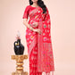 Astita Elegant Black Banarasi Cotton Saree with Zari Leaf Motifs and Rich Pallu - Traditional Indian Saree for Festive & Wedding Wear | Swadesiicart