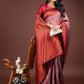 Shree Shyam Fashion Majestic Red & Grey Silk Saree with Rich Woven Pallu - A Regal Touch for Special Moments