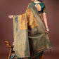 Shree Shyam Fashion Majestic Green & Yellow Silk Saree with Rich Woven Pallu - A Regal Touch for Special Moments