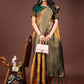 Shree Shyam Fashion Majestic Green & Yellow Silk Saree with Rich Woven Pallu - A Regal Touch for Special Moments