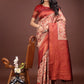 Shree Shyam Fashion Majestic Red & Cream Silk Saree with Rich Woven Pallu - A Regal Touch for Special Moments