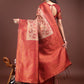 Shree Shyam Fashion Majestic Red & Cream Silk Saree with Rich Woven Pallu - A Regal Touch for Special Moments
