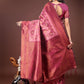 Shree Shyam Fashion Majestic Red & Light Pink Silk Saree with Rich Woven Pallu - A Regal Touch for Special Moments