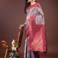 Shree Shyam Fashion Majestic Red & Teal Silk Saree with Rich Woven Pallu - A Regal Touch for Special Moments