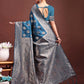 Astita Royal Blue Banarasi Silk Saree with Zari Weaving - A Timeless Tale of Elegance | Swadesiicart