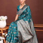Astita Sea Green Banarasi Silk Saree with Zari Weaving - A Timeless Tale of Elegance | Swadesiicart