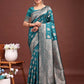Astita Sea Green Banarasi Silk Saree with Zari Weaving - A Timeless Tale of Elegance | Swadesiicart