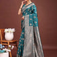 Astita Sea Green Banarasi Silk Saree with Zari Weaving - A Timeless Tale of Elegance | Swadesiicart