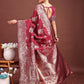 Astita Purple Banarasi Silk Saree with Zari Weaving - A Timeless Tale of Elegance | Swadesiicart