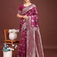 Astita Purple Banarasi Silk Saree with Zari Weaving - A Timeless Tale of Elegance | Swadesiicart