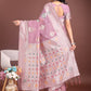 Shree Shyam Fashion Elegant Purple Linen Cotton Saree with Zari Border & Woven Motifs - Perfect for Sophisticated Everyday & Festive Looks