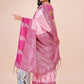 Shree Shyam Fashion Graceful Light & Dark Pink Silk Saree with Rich Woven Border & Paisley Pallu - Perfect for Festive & Wedding Wear