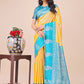 Shree Shyam Fashion Graceful Light & Dark Yellow Silk Saree with Rich Woven Border & Paisley Pallu - Perfect for Festive & Wedding Wear
