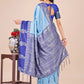 Shree Shyam Fashion Graceful Light & Dark Sky Blue Silk Saree with Rich Woven Border & Paisley Pallu - Perfect for Festive & Wedding Wear