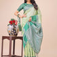 Shree Shyam Fashion Graceful Light & Dark Light Green Silk Saree with Rich Woven Border & Paisley Pallu - Perfect for Festive & Wedding Wear