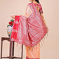Shree Shyam Fashion Graceful Light & Dark Peach Silk Saree with Rich Woven Border & Paisley Pallu - Perfect for Festive & Wedding Wear