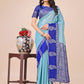 Shree Shyam Fashion Graceful Light & Dark Teal Silk Saree with Rich Woven Border & Paisley Pallu - Perfect for Festive & Wedding Wear