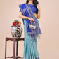 Shree Shyam Fashion Graceful Light & Dark Teal Silk Saree with Rich Woven Border & Paisley Pallu - Perfect for Festive & Wedding Wear