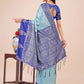 Shree Shyam Fashion Graceful Light & Dark Teal Silk Saree with Rich Woven Border & Paisley Pallu - Perfect for Festive & Wedding Wear