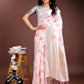 Shree Shyam Fashion White & Pink Cotton Woven Zari Work Traditional Tassel Saree