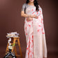 Shree Shyam Fashion White & Red Cotton Woven Zari Work Traditional Tassel Saree