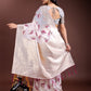 Shree Shyam Fashion White & Purple Cotton Woven Zari Work Traditional Tassel Saree