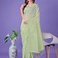 Shree Shyam Fashion Light Green Lichi Silk Saree with Floral Weaving & Tassel Pallu - Elegant Festive & Party Wear Saree