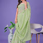 Shree Shyam Fashion Light Green Lichi Silk Saree with Floral Weaving & Tassel Pallu - Elegant Festive & Party Wear Saree