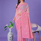 Shree Shyam Fashion Light Pink Lichi Silk Saree with Floral Weaving & Tassel Pallu - Elegant Festive & Party Wear Saree