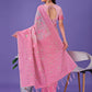 Shree Shyam Fashion Light Pink Lichi Silk Saree with Floral Weaving & Tassel Pallu - Elegant Festive & Party Wear Saree