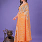 Shree Shyam Fashion Orange Lichi Silk Saree with Floral Weaving & Tassel Pallu - Elegant Festive & Party Wear Saree