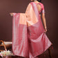 Astita Graceful Orange & Maroon Banarasi Silk Saree with Rich Zari Woven Border - Traditional Elegance for Celebrations | Swadesiicart