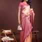 Astita Graceful Orange & Maroon Banarasi Silk Saree with Rich Zari Woven Border - Traditional Elegance for Celebrations | Swadesiicart