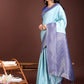 Astita Graceful Teal & Blue Banarasi Silk Saree with Rich Zari Woven Border - Traditional Elegance for Celebrations | Swadesiicart