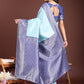 Astita Graceful Teal & Blue Banarasi Silk Saree with Rich Zari Woven Border - Traditional Elegance for Celebrations | Swadesiicart