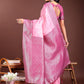 Astita Graceful Light Pink & Pink Banarasi Silk Saree with Rich Zari Woven Border - Traditional Elegance for Celebrations | Swadesiicart