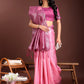 Astita Graceful Light Pink & Pink Banarasi Silk Saree with Rich Zari Woven Border - Traditional Elegance for Celebrations | Swadesiicart