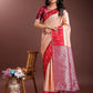 Shree Shyam Fashion Orange Lichi Silk Woven Zari Work Traditional Tassel Saree