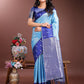 Shree Shyam Fashion Sky Blue Lichi Silk Woven Zari Work Traditional Tassel Saree