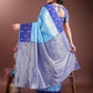 Shree Shyam Fashion Sky Blue Lichi Silk Woven Zari Work Traditional Tassel Saree