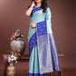Shree Shyam Fashion Sea Green Lichi Silk Woven Zari Work Traditional Tassel Saree