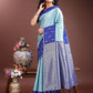 Shree Shyam Fashion Sea Green Lichi Silk Woven Zari Work Traditional Tassel Saree
