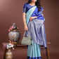 Shree Shyam Fashion Sea Green Lichi Silk Woven Zari Work Traditional Tassel Saree