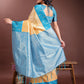 Shree Shyam Fashion Yellow Lichi Silk Woven Zari Work Traditional Tassel Saree