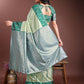 Shree Shyam Fashion Light Green Lichi Silk Woven Zari Work Traditional Tassel Saree