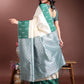 Shree Shyam Fashion Cream Lichi Silk Woven Zari Work Traditional Tassel Saree