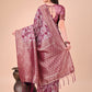 Shree Shyam Fashion Elegant Purple Cotton Silk Saree with Floral Design & Rich Pallu - Festive & Wedding Wear