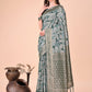 Shree Shyam Fashion Elegant Green Cotton Silk Saree with Floral Design & Rich Pallu - Festive & Wedding Wear